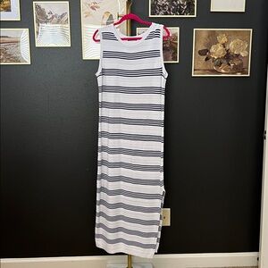 Elegant Striped High Low Dress